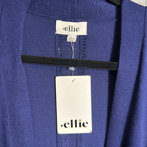 Ellie cardigan women’s‎ blue nwt  peplum cut open cardigan lightweight - Picture 2 of 10